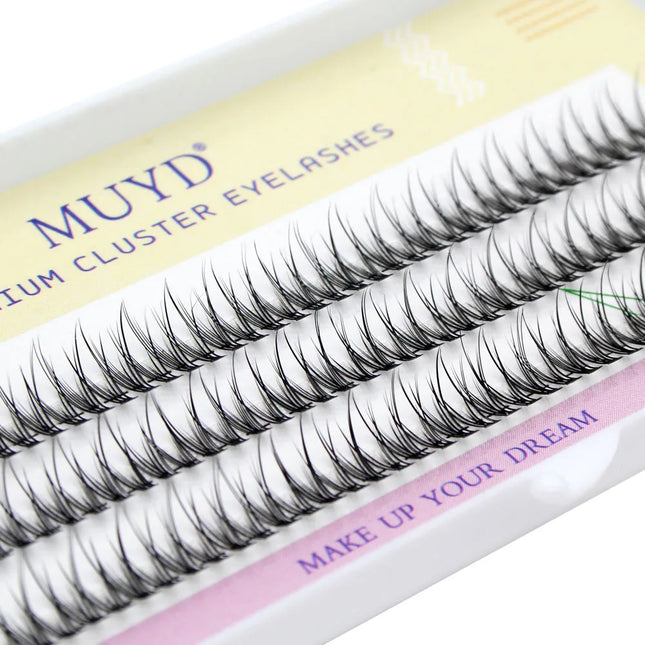 DIY Clustered Eyelash Extensions Dovetail Segmented Eyelashes Volume 3D Fluffy Natural Segmented False Eyelashes Single Bundle