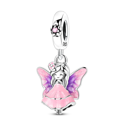 2026 Romantic Pink Color Charms Bead 925 Sterling Silver CZ Zircon Love Heart Pendants Fit Original Bracelet DIY Jewelry Gift