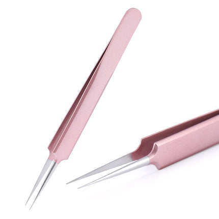 High Quality Eyelash Tweezers Ultra Fine Tip Improved for 3D 6D Lashes Extensions Tweezer Eyelash Pincette Professional Russian