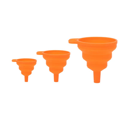 3 pc Silicone Collapsible Foldable Funnel Household Kitchen Cooking Tools Portable Wine Mini Portable Oil Pot Funnel