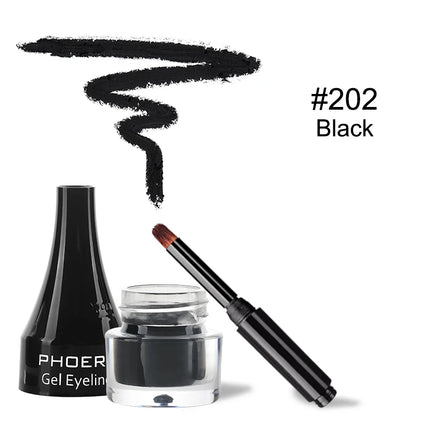 PHOERA 10 Colors Waterproof Eyeliner Gel With Brush Colorful Long-lasting Eye Liner Cream Makeup Tools Women Cosmetics TSLM1