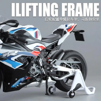 1/9 M1000RR S1000RR Alloy Racing Motorcycle Simulation Metal Street Sports Motorcycle Model With Light Collection Kids Toys Gift