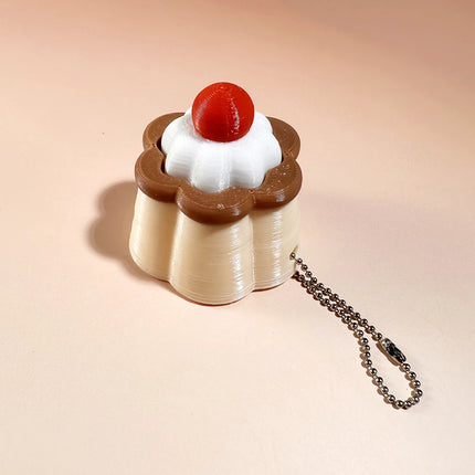 Calming Keychain Keys Finger Button Anti-stress Toys Strawberry Cake Ice Funny Decompression Gifts for Children Adults