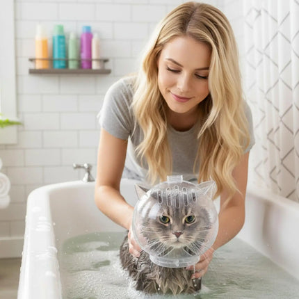 Transparent Breathable Cat Muzzle Anti-Bite Anti Scratch Cat Mask Cover Helmet Cat Grooming Accessories Anti-Licking