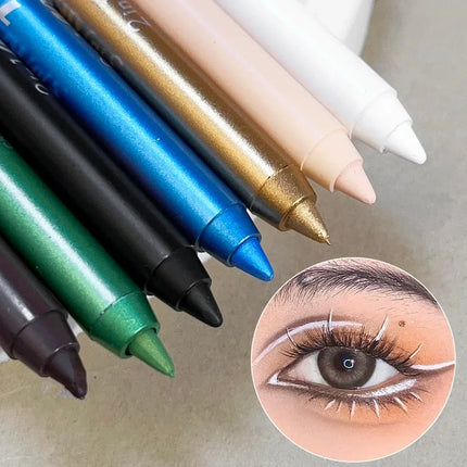 7 Colors Colorful Glitter Gold Eyeliner Pen Lasting No Fade Color Women Not Blooming Matte Eye Liner Gel Pen Makeup Cosmetics