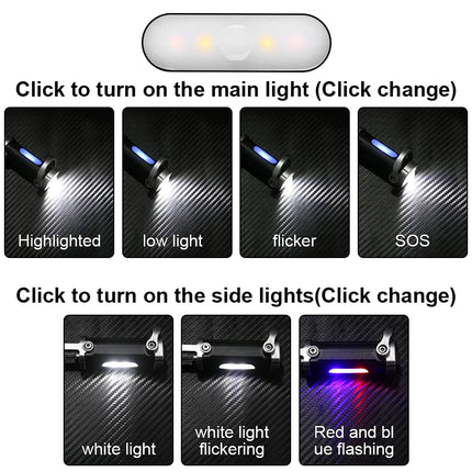Portable MINI LED COB Handheld Flashlights High Brightness Keychain Work Lamp Emergency Work Lamp For Outdoor Camping Walking