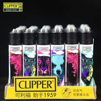 24Pcs Clipper Mini Flint Wheel Lighter Butane Refillable Cigarette Lighter, Cool Men's Gift & Smoking Accessories