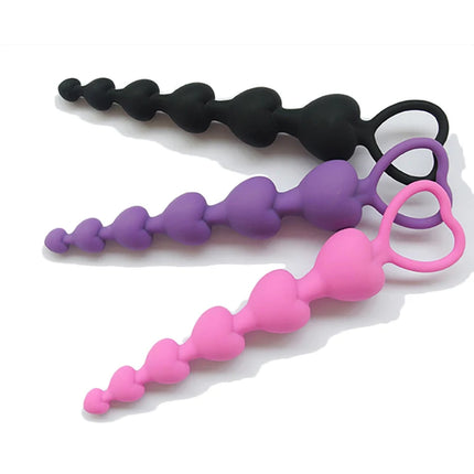 Beginner Anal Teaser Comfort Plug Butt plugs Heart Ring Newbies Sex Toy Explore Anal Play Women Man stimulate orgasmic effect