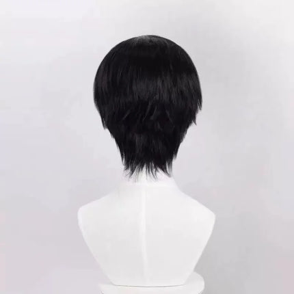 Anime Alien Stage Ivan Cosplay Black Sorrow Cosplay Black Wig Short Black synthetic Cos Wigs Heat Resistant Hair Wigs Halloween