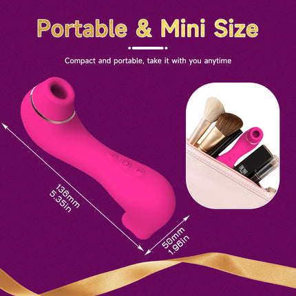 10 Frequency Nipple Sucking Clitoral Tongue Licking Double Stimulation Thrill Sex Toys for Female OR Lesbian Adult Sex Toys