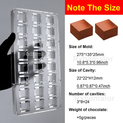 3D Polycarbonate Chocolate Molds Sphere Diamond Chocolate Bombs Bonbons Candy Bar Professional Confectionery Baking Pastry Tools