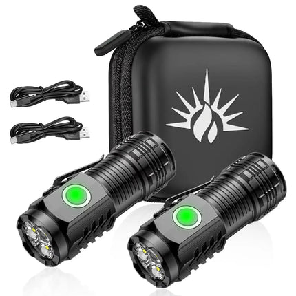 Rechargeable EDC Led Flashlight Portable Strong Light Waterproof Pocket Torch Light for Camping Walking Portable Lighting Lamp