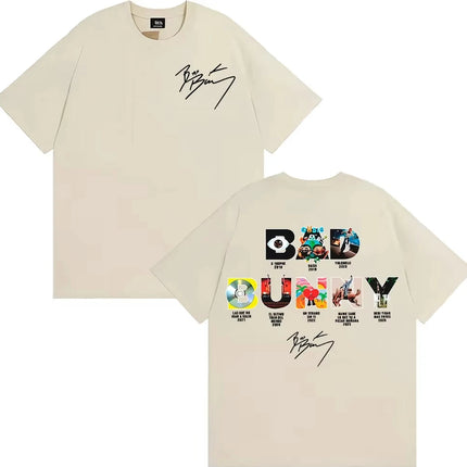 Rapper Bad Bunny Album Cover T-shirts Debi Tirar Mas Fotos DTMF T Shirts Men Women Fashion Hip Hop Oversized T-shirts Streetwear