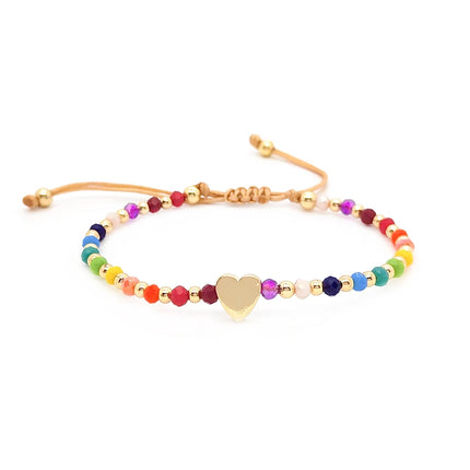 KKBEAD Boho Beach Bracelet Women Stackable Y2K Jewelry Colorful Crystal Beads Summer Rainbow Gift Mother's Day Vacation Jewelry