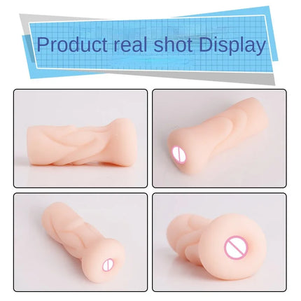Men's Aircraft Cup Male Masturbator Oral Vaginal Anal Masturbation Soft Real Vagina Pocket Pussy Sex Toys for Men Blowjob