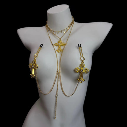 2026 Gold Nipple Clamps with Fringe Body Chain for Women Nipple Massage Body Decoration SM Stimulation Adult Toy sex product 18+