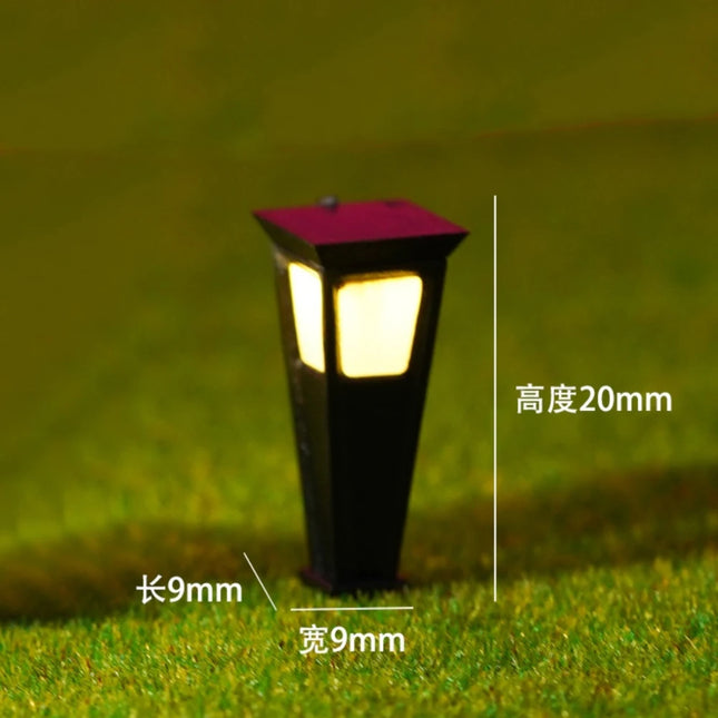 3PCS Miniature Lawn Lamp Model 3V Many Style LED Light For DIY Railway Train/Garden Grass Lights/Dollhouse/Street Scene Decor