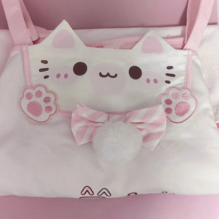 Cute  Print Halter Neck Long Sleeve T-Shirt Fake Two-Piece Shoulder Bared Style Sweet Japanese Aesthetic Slim Fit for Girls