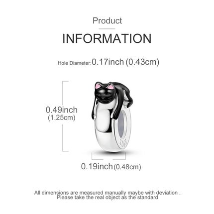 Hot Sale 925 Sterling Silver Cute Panda Beads & Penguin Dangle Charm Fit Snake Bracelet Boutique Necklace Black Pendant Gift