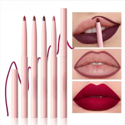6pcs Lip Liner Pen Set Long-Lasting, Waterproof Sweatproof, Easy Coloring Non-fading Color Rendering Lip Gloss Set Beauty Makeup