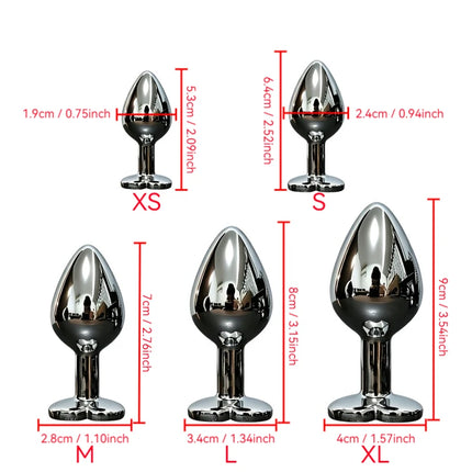 Adult metal anal plugs, suitable for men and women, wear anal plugs when going out, sex products anal expansion props.