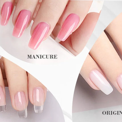 Saviland 100g Builder Nail Gel White Nude Pink Nail Extension Gel Multifunctional Nails Art Gel Polish Soak Off UV for Salon DIY