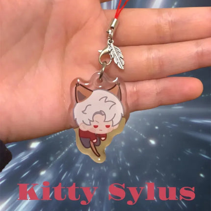 Love and Deepspace cute kitty Xavier, Zayne, Rafayel, Sylus, Caleb cute mini charm keychain