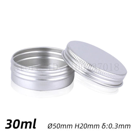 5-250ml Aluminum Tin Jars Lip Balm Container With Screw Thread Lid Candle Ceam Jar Cosmetic Tea Cans Box