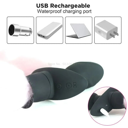 Real Fox Tail Anal Plug Vibrator Cosplay Remote Control Swing Butt Plug Female Masturbator Clitoris Stimulator Sex Toy for Woman