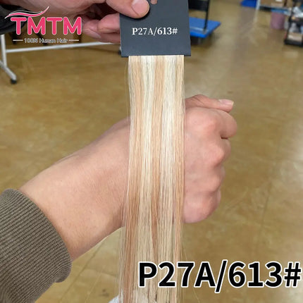 TMTM Russian Virgin Hair Weft Cuticle Aligned Natural Brown Bone Straight Hair Extensions Machine Made Weave 50g 100g Sales