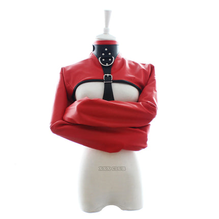 Thierry Adult Sex Game Fetish Straitjacket Bondage Restraint Jacket Long Sleeves Breast Exposed Tops Sex Toys For Women