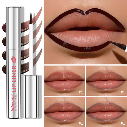 Waterproof Lip Liner Peel Off Tattoo Lipgloss Waterproof Long Lasting Matte Lip Tint Brown Contour Tear-off Lips Stain Cosmetics