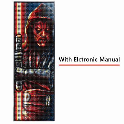 31200 MOC Darth Maul Classic Pixel Art Painting Building Blocks Set Mosaic Bricks Movie Toys Wall-mounted Best Birthday Gift