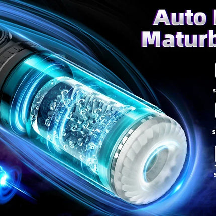 Male Automatic Masturbator Cup Penis Pump 7 Thrusting Rotating Vibrating Sucking Licking Modes Pussy Blowjob Sex Toys For Men