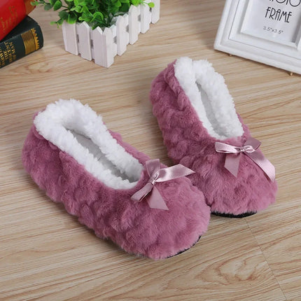 Fluffy Female Floor Slipper Women's Winter Faux Fur Plush Grip Soft Sole Cute Funny Indoor Home hairy Love Heart House Shoe Warm