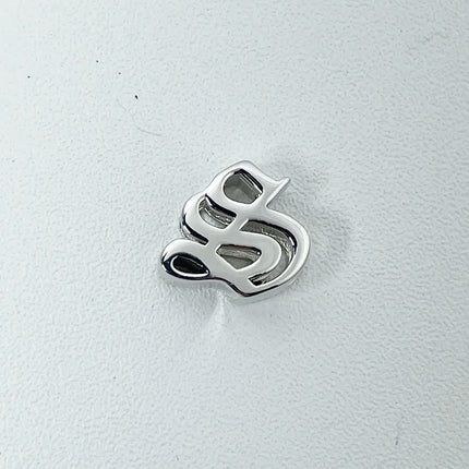 Unique Real 925 Sterling Silver Old English Letter A-Z Initial Charm Pendant For Women Girls Men Spiriti Jewelry Gift For Friend