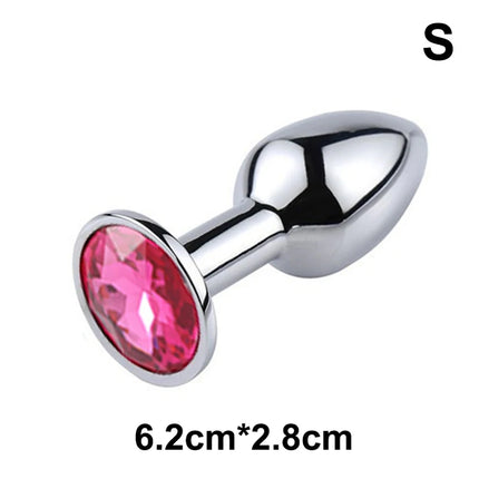 Metal Anal Plug Butt Diamond Plug Sexy Toy Gem Base Beginner Butt SM Toys For Women Men Couples Adult Game Anal Adult Products