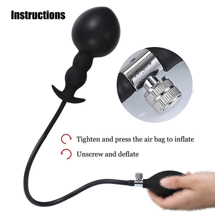 BDSM Inflatable Anal Plug Huge Dildo Pump Expansion Diameter 13cm Expandable Big Butt Plug Prostate Massage Ass Dilator Sex Toys