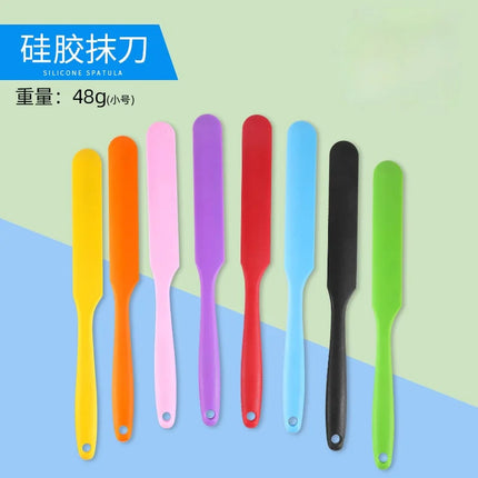 High Temperature Resistant Silicone Long Spatula Multi-color Cream Spatula Household Cake Making Small Accessories Baking Tools