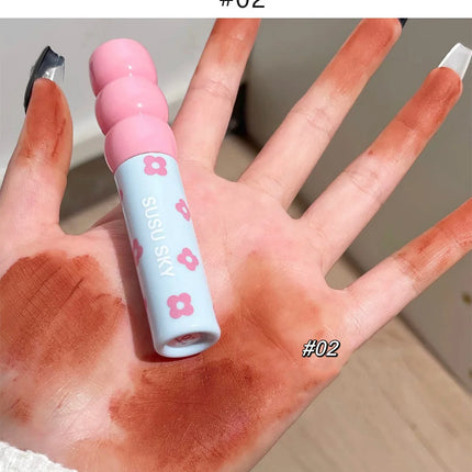 1/5Pcs Candied Fruit Lip Mud Milk Mist Velvet Matte Lip Gloss Long Lasting Not Easy To Stick Cup LipGlaze Almond Brown Pink