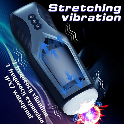Men Automatic Sucking Masturbator Thrusting Vibration Penis Pump Trainer Cock Glans Blowjob Vacuum Stimulator Adult Male Sex Toy