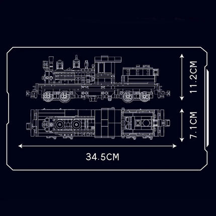 Technical RC LED Retro Train Toys The RC Steam Locomotive Building Block Locomotive Assembly Car Brick Kids Christmas Gift