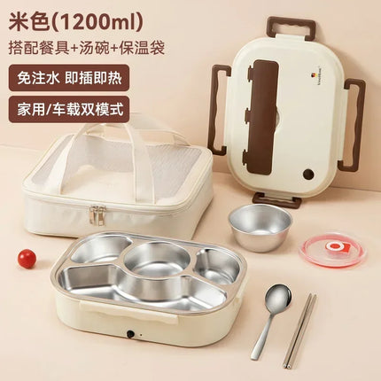 12V 24V Car Electric Lunch Box Portable Heating Rice Cooker Truck Food Warmer Insulated Cooking Pot for Hot Meal