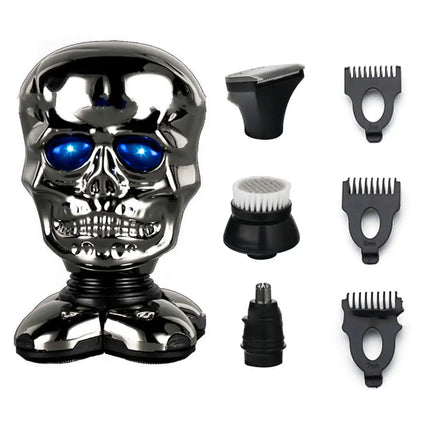 4 In1 Grooming Kit Electric Razor for Head Nose Ears Men Tras Machine 5 Rotating Blade Five Shaving Head Bart Trimer Skullshaver