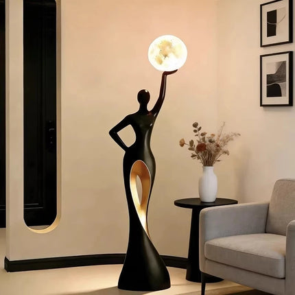 Large Figure Sculpture Art Ornament Creative Floor Lamp Modern Light Luxury Home Living Room Soft Decoration High-end Gifts
