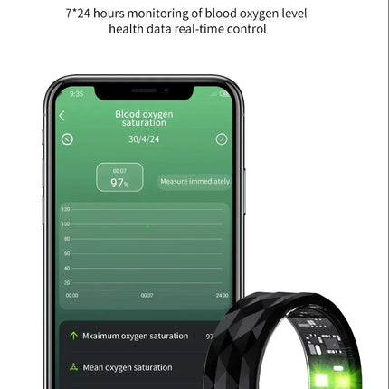 R12M Smart Ring Men's Women's Health Monitoring Sports Mode IP68 & 5ATM Waterproof Sports Smart Ring New Health Smart Ring