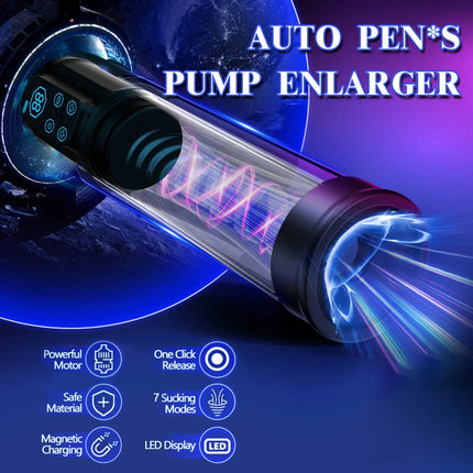 Electric Vacuum Penis Pump Men's Sex Toy Penis Extender Vacuum Pump Sucking LED Display Male Masturbator Sex Toy for Men Adult