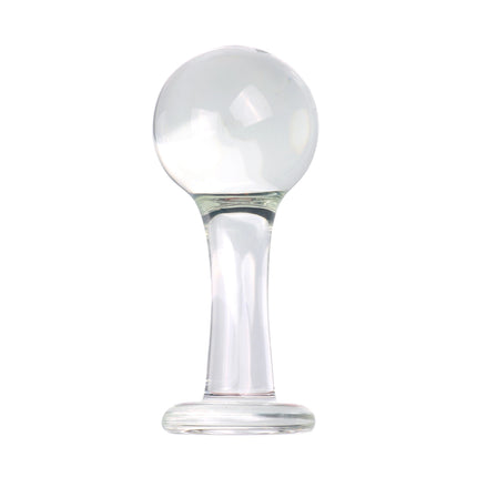 VaHpp Glass Anal Plug Round ball With handle Diameter 4.5/5.5/6cm Sex toy Anal masturbation Dilation Training Transparent Smooth