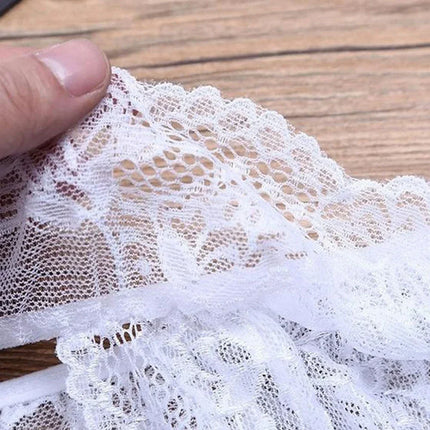 Men's Panties Lace See Through Backless Jockstrap String Sissy Gay Pouch Thong Briefs Transparent Underwear Panties Underpants