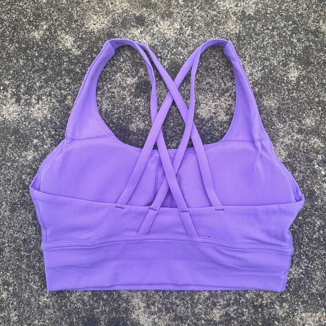 Solid Color Fitness sport Bra Women Cross soft high strength Tight Top Comprehensive Training Gym Yoga Underwear With Chest Pad